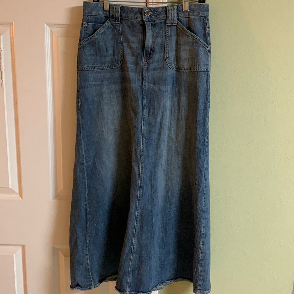 Blue Jean Skirt Long